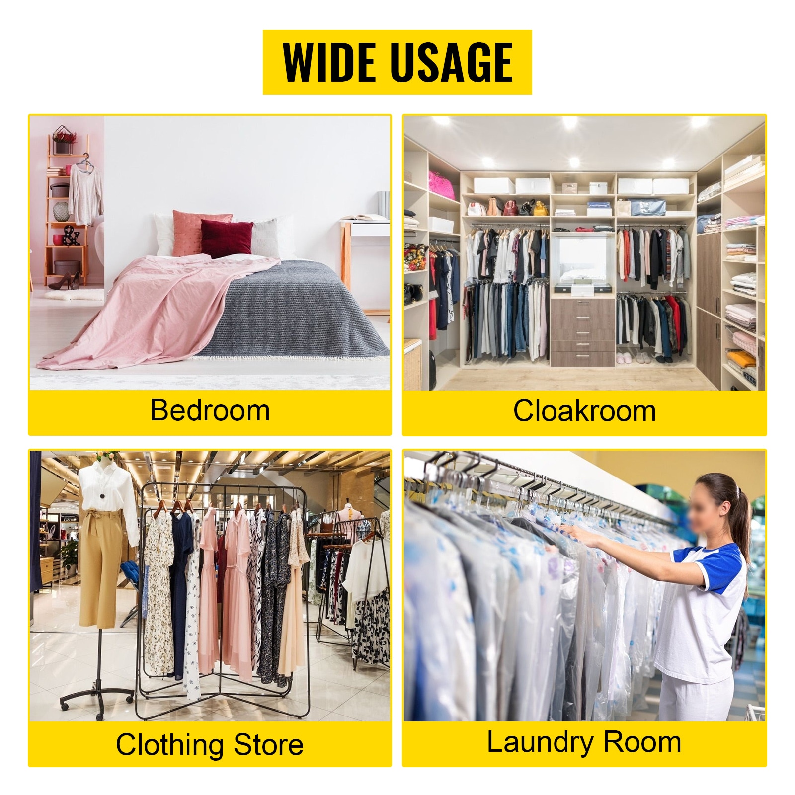 Z-base Clothing Rack With Lockable Casters, Industrial Steel Z Rack_voghion.com